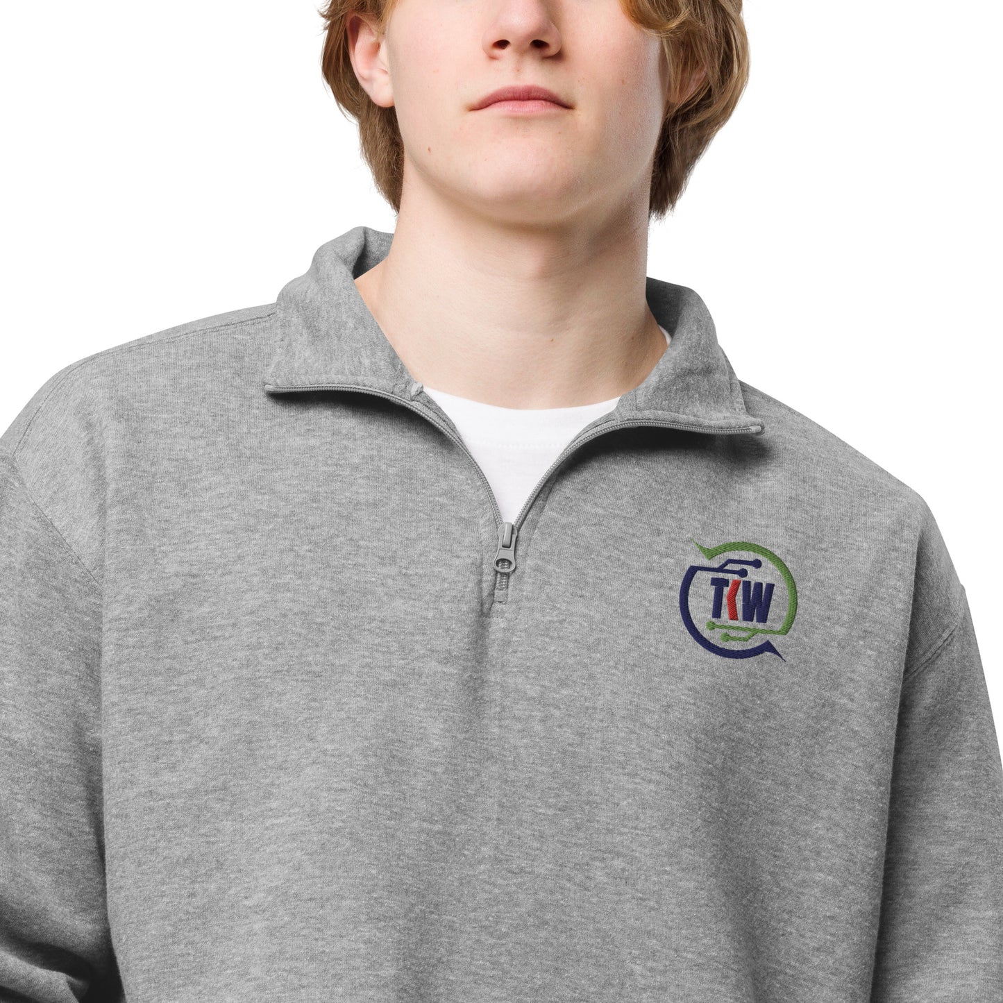 Embroidered Unisex fleece pullover